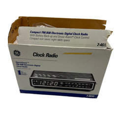 Vintage GE Spacesaver Electronic Digital Clock Radio 7-4612 AM/FM New Open Box