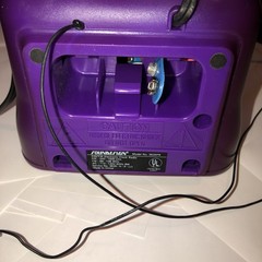 SounDesign Alarm Clock Radio Purple Cube 1980s Dual Alarm SoundDesign