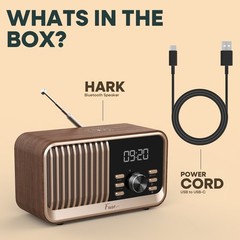 Fuse Hark Bluetooth AM/FM Radio Speaker w/ Wireless 10W Charger & Alarm Clock
