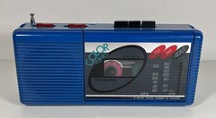 Vintage 1980s Soundesign Color Tunes Radio Cassette Player 4603VBL Blue Boom Box