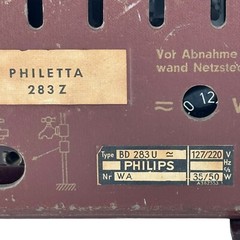 Phillips Philetta 283Z Radio Multi-band Bakelite BD 283U Nostalgia MCM VTG Rare