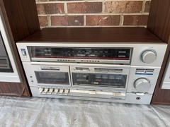 🍊Vintage 1980s Soundesign 5642 Stereo/ Cassette Tape Player w/0707A Speakers!