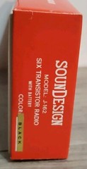 Vtg Soundesign J-162 6 Transistor Radio Original Box Only No Radio