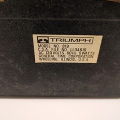 Triumph No. 819 Solid State Multi Band World Time Radio Vintage