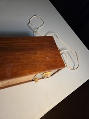 KLH Model Twenty One 21 FM Table Radio Wood Cabinet Tested Working Missing Knobs