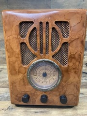 Vintage Edutec VMR-5010 Tombstone Radio MW UKW European Plug Am-FM Tested