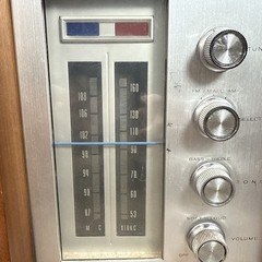 Fab Panasonic MCM Am Fm Radio RE-7487 w/Door Danish Style Teak – As Is