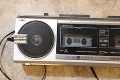 Vintage GE Model 3-6210A AC/Battery Operated Stereo Radio Cassette Recorder