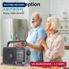Portable AM/FM Transistor Radio with Loud Speaker, Battery or USB Powered – Comp