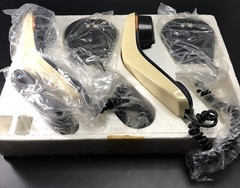 Realistic Radio Shack vintage rounded wired telephones made in Korea Vh9