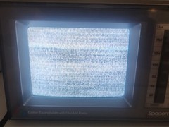 Vintage GE General Electric Spacemaker Portable TV AM/FM Radio 7-7650A READ