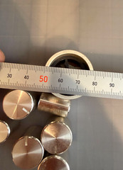 Vintage Genuine 7 x Hifi Radio FM Stereo Silver Knurled Metal Knobs Samsung?