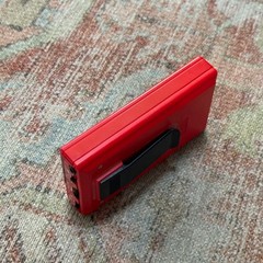 Sanyo RP40 RED Vintage AM/FM Stereo Portable Radio w/ Headphones Belt Clip Rare