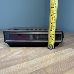 VTG General Electric GE Alarm Clock AM/FM Radio 7-4625C Wood Grain WORKS (Read)