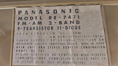 Rare Vtg WORKING Panasonic RE-7471 Solid State FM AM 9 Transistor 11 Diode Radio