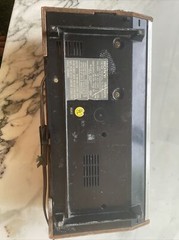 Vintage Sony Brown Wired FM – AM Solid State Digimatic Alarm Flip Clock Radio
