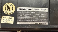 Vintage Flip Clock Radio Soundesign AMFM Flippy ClockModel 3461