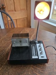 Vtg MCM Longines Symphonette LCR-500 Slumber Center Electric Clock Light Radio
