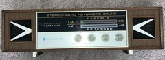 Vintage Space Age COMMODORE FUTURISTIC SOUND Radio Receiver JAPAN mcm ATOMIC 64