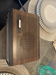 Vintage 1970s GE AM/FM Clock Radio Wood Grain Dial Japan Movement Model 7-4545