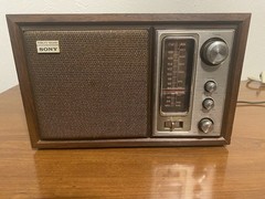 Vintage Sony ICF-9650W AM/FM Wood Tabletop Radio W/ Fidelity Sound Tested Works