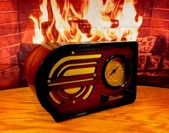Old Wood Vintage Antique Restored Art Deco Radio Converted to a Bluetooth SPK!