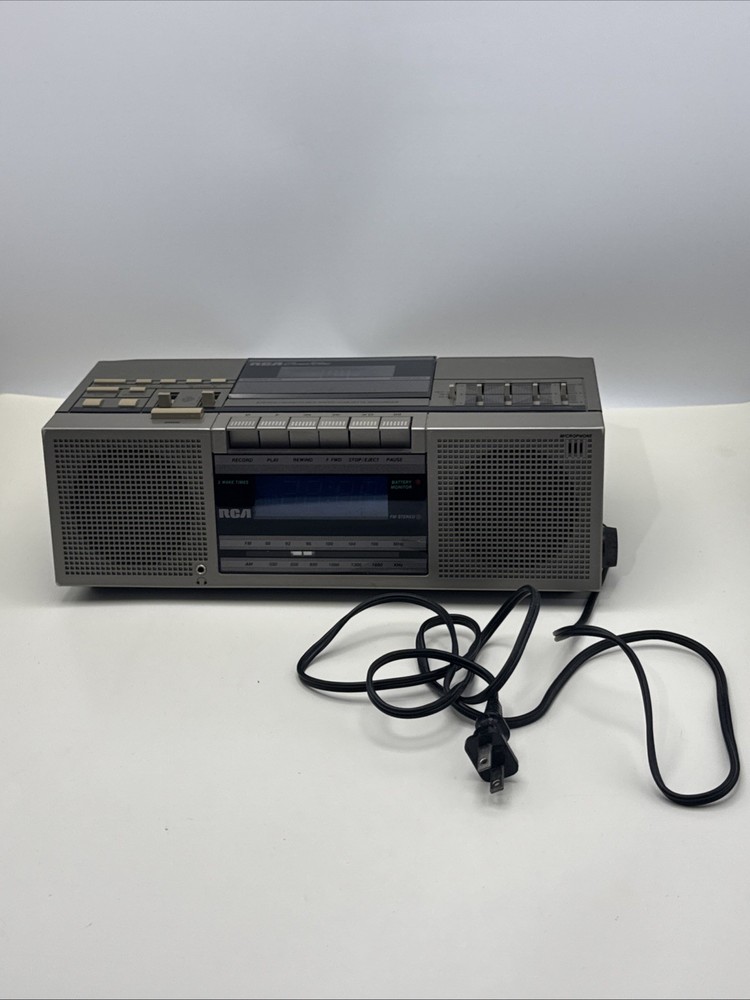RCA Premier RP-3855 AM/FM Stereo Clock Radio Cassette Recorder *TESTED* (258)