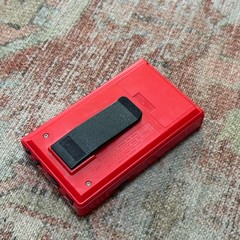 Sanyo RP40 RED Vintage AM/FM Stereo Portable Radio w/ Headphones Belt Clip Rare