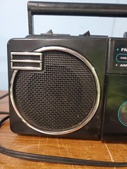 MAGNAVOX Stereo Radio Cassette Recorder D 8095/17 BOOM BOX, 1985, black, WORKS