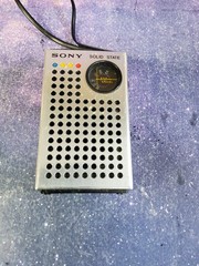 Vintage Sony TR-4100 Solid State AM 6 Transistor Pocket Radio Silver Hong Kong