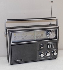 Nice!! Works!! Vtg HITACHI TV1/TV2/Weather/PSB/AM/FM/Air PORTABLE RADIO KH-1650H