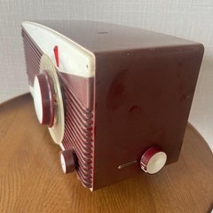 Toshiba Vacuum Tube Radio Vintage Two Band Tabletop Receiver Antique Design JP