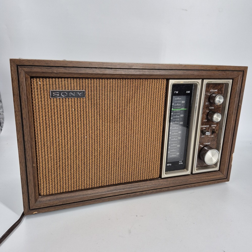 Sony TFM-9440 W AM/FM Table Top Wood Radio Tested & Works Vintage
