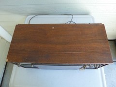 Vtg Sears Model 5028 AM/FM clock Radio w/ 8&Prime; Black White Television PARTS REPAIR