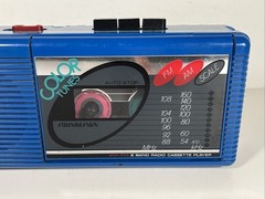 Vintage 1980s Soundesign Color Tunes Radio Cassette Player 4603VBL Blue Boom Box