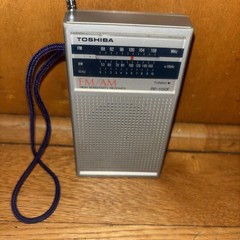 Vintage Toshiba AM/FM Portable Radio RP-1150F Tested And Working Antennae Strap