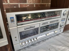 🍊Vintage 1980s Soundesign 5642 Stereo/ Cassette Tape Player w/0707A Speakers!