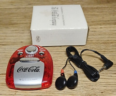Vintage Promotional Coca Cola FM Auto Scan Radio Earphones Light Instruction Box