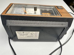 Vintage General Electric Radio Alarm Clock Radio Walnut Grain Retro Dial VIDEO