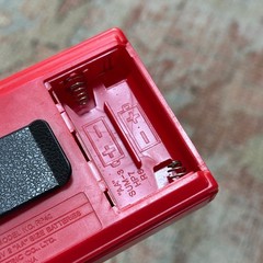 Sanyo RP40 RED Vintage AM/FM Stereo Portable Radio w/ Headphones Belt Clip Rare