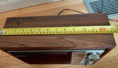 Vintage Sony AM/FM Tabletop Radio 2 Bands Woodgrain ICF-9740W Tested