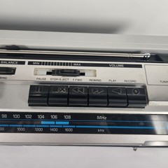 Vintage GE Mini AM FM FM Stereo Dual Cassette Recorder 3-6210 Excellent Box