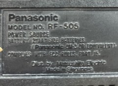 Vintage 1970&rsquo;s Panasonic Compact AM/FM Transistor Portable Radio Tested Working