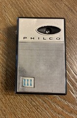 Vintage 1960’s Philco 6-Transistor AM Radio Model NT-600-BKG w/Leather Case
