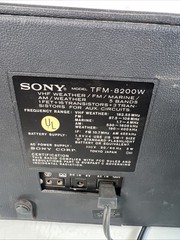 SONY TFM-8200W VHF WEATHER RADIO