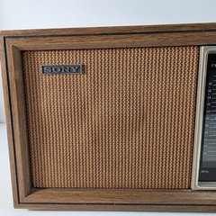 TESTED GOOD Vintage Sony Transitor Radio TFM-9450W AM FM Table Top Radio Wood