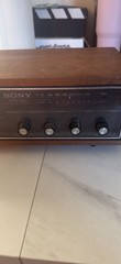 Vintage Sony Soild State 8FC-45W AM FM Clock Radio Wood Case 1960s Japan WORKS