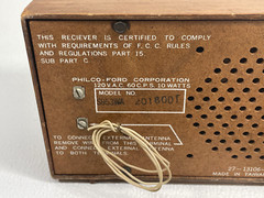 VTG Philco Ford Solid State Wood Panel AM/FM Stereo Shelf Radio Taiwan S-958WA