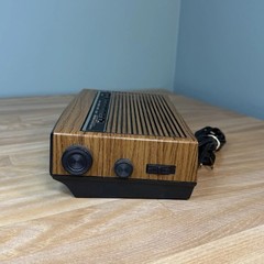 VTG General Electric GE Alarm Clock AM/FM Radio 7-4625C Wood Grain WORKS (Read)