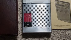 Vintage Panasonic RF-016 AM/FM 2 Band Pocket Radio Clock W/ Case Tested READ!!